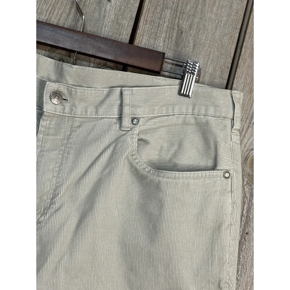 Brooks Brothers Mens Corduroy Pants Beige Tan Straight Leg 38x30 Cotton W38 L30